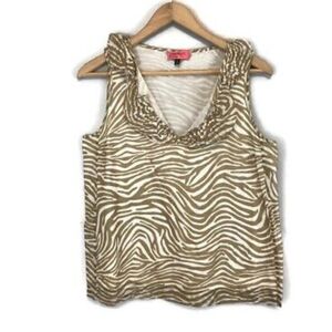 Talbots zebra print tank top large